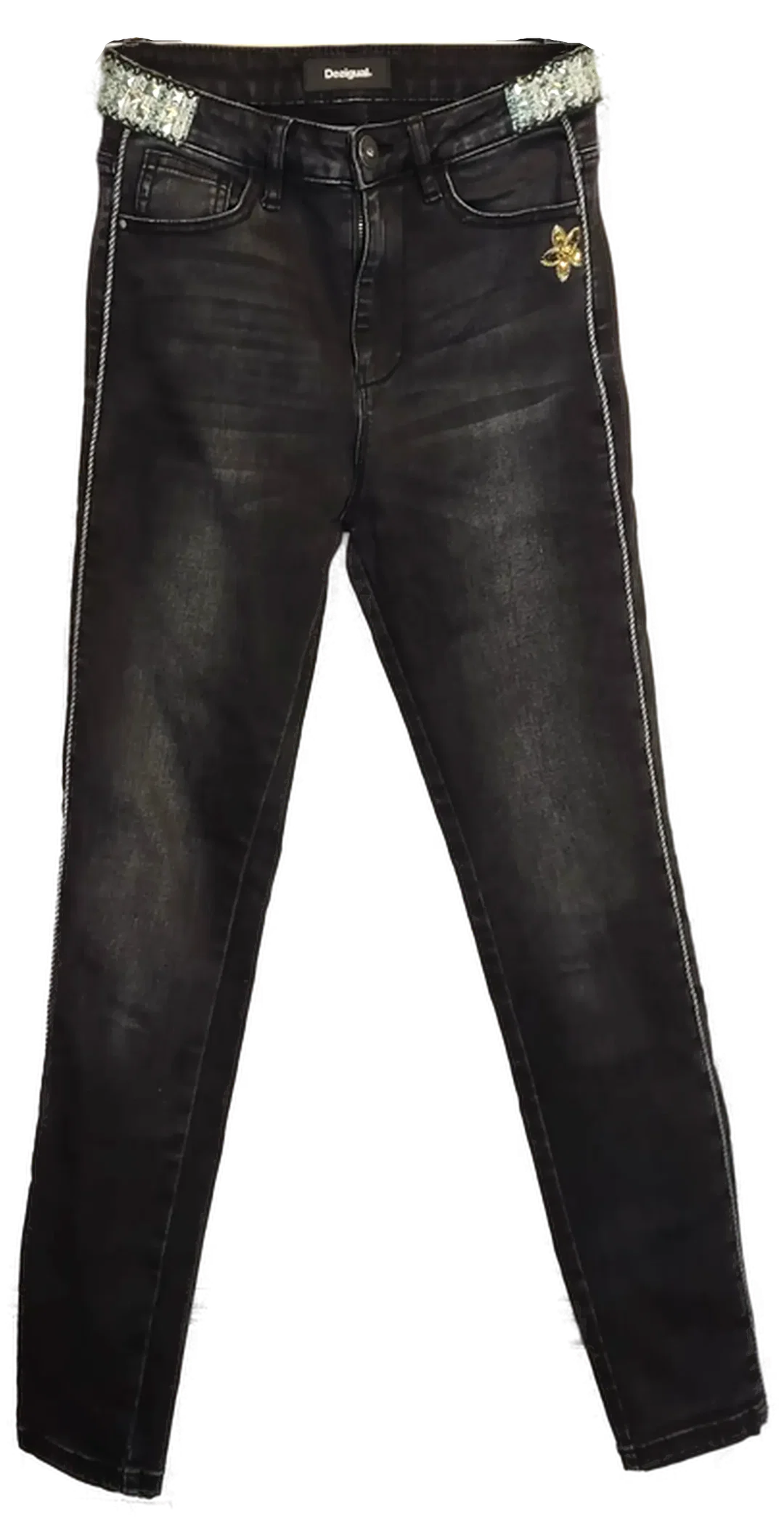 Desigual Damen Jeans schwarz Gr. 26 - Bild 4