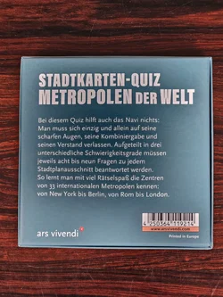 STADTKARTEN -QUIZ METROPOLITEN DER WELT -  Gesellschaftsspiel - ars vivendi  - Bild 2