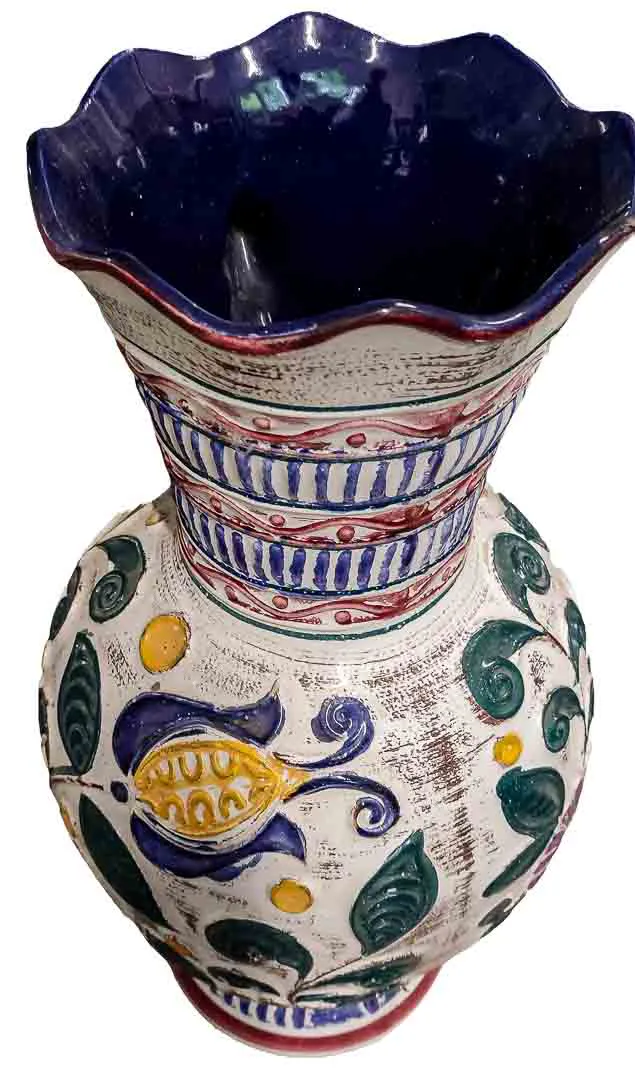 Bay Keramik XL Vase 63 50 West Germany – Vintage Henkelvase 51cm – Bild 3