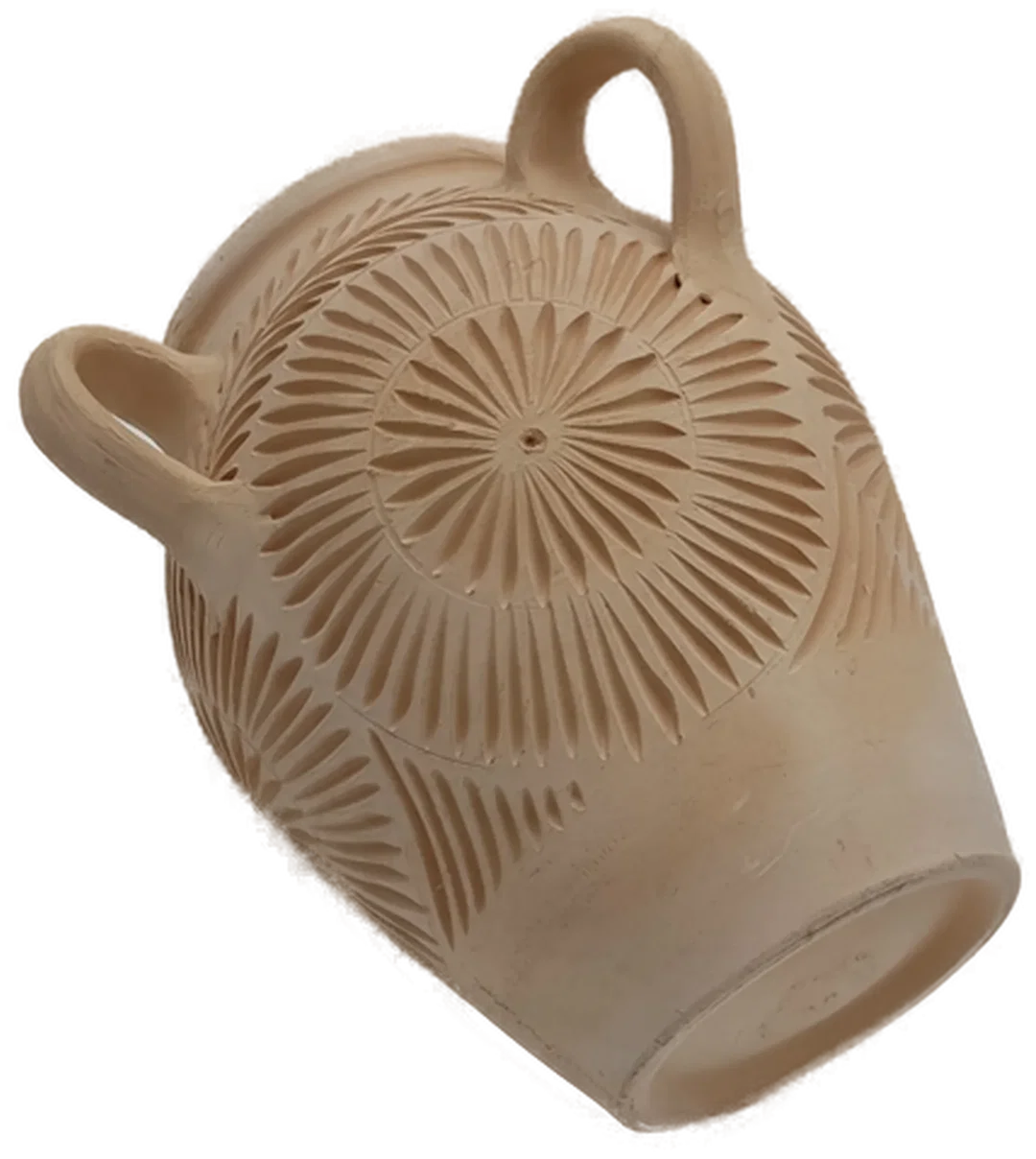Terrakotta Vase unlasiert Creme | Wie Neu - Bild 4
