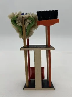 Vintage Miniatur- Besenständer für Puppenstuben - Bild 3