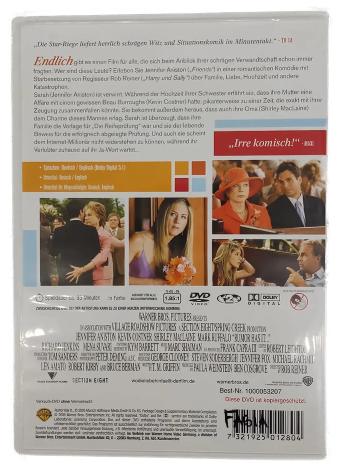 DVD   "Wo die Liebe hinfällt ..." mit Jennifer Aniston und Kevin Costner  – Bild 3