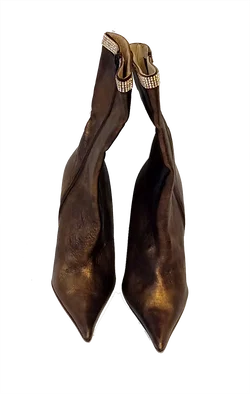 Claudio Astolfi Damen High Heels Stiefeletten, gold/bronze - Gr. 37 - Bild 1