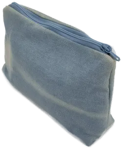 Stofftasche mit Zipp aus Jeansstoff - Bild 3