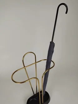 Vintage-Flanierschirm / Sonnenschirm / Damenschirm - beige-braun gemustert - Bild 6