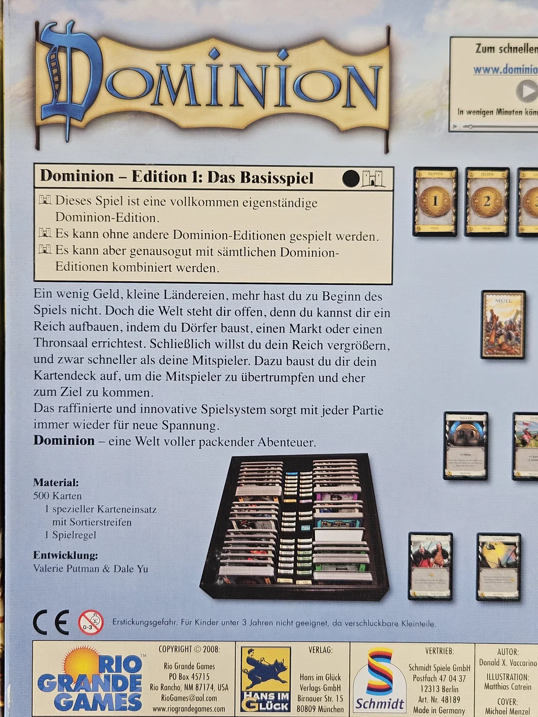 DOMINION Was für eine Welt! - Das Basisspiel- Gesellschaftsspiel - Hans im Glück  – Bild 5