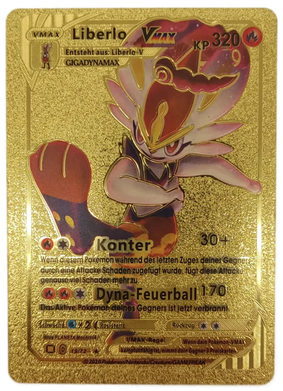 Pokémon Sammelkarte Goldfolie Vmax Liberlo Vmax - Bild 4