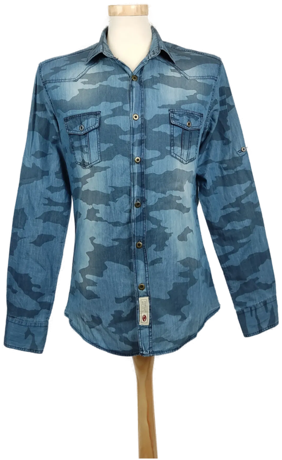 Open Jeans Herren Hemd blau Gr.S - Bild 1