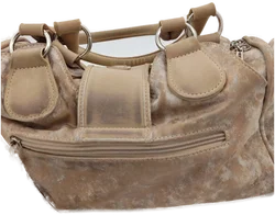 Tasche "Riecker", beige/hellbraun gemustert, mit Außentaschen, Griffen und Riemen, Größe ca. 38 x 19 x 16 cm – Vorschau 6