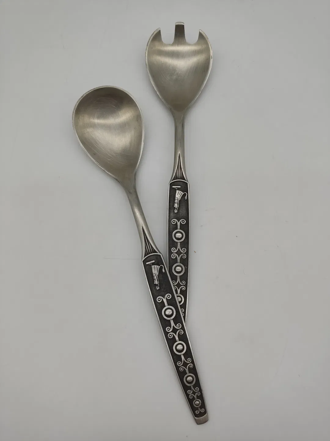 Pewter Haugrud Norway - Vintage Salatbesteck - Bild 4