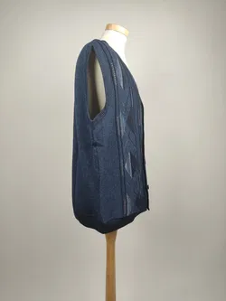 Cortessa Herren Strickgilet blau- 4XL/ 58 - Bild 3