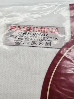 Pashmina - Damen Kaschmirschal - weiß - Bild 3