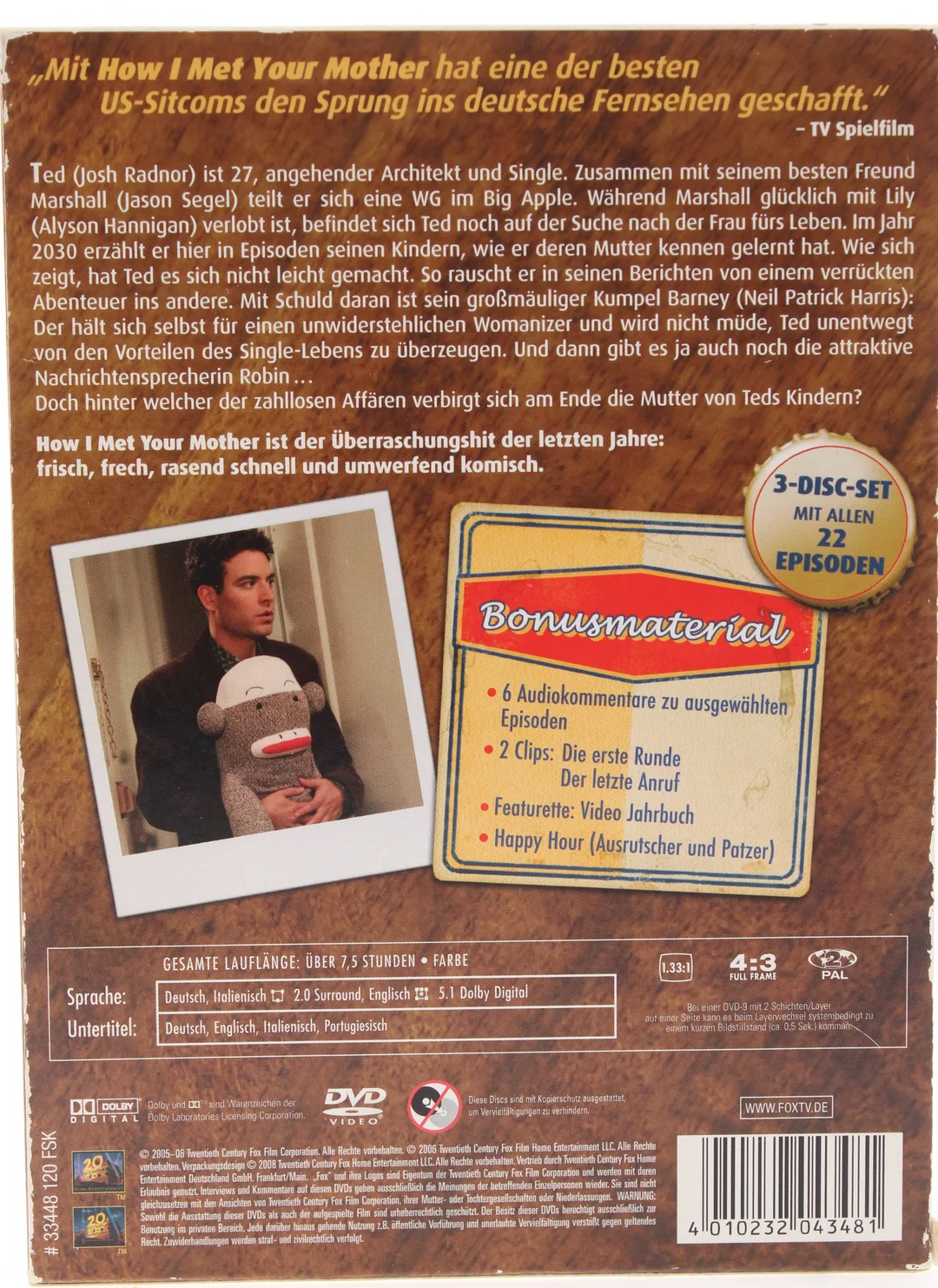 DVD How I Met Your Mother – Season 1 (3-Disc-Set, 22 Episoden) – Bild 2