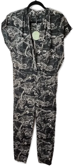 Damen-Jumpsuit von H&M in Schwarz mit Muster | Einzelstück