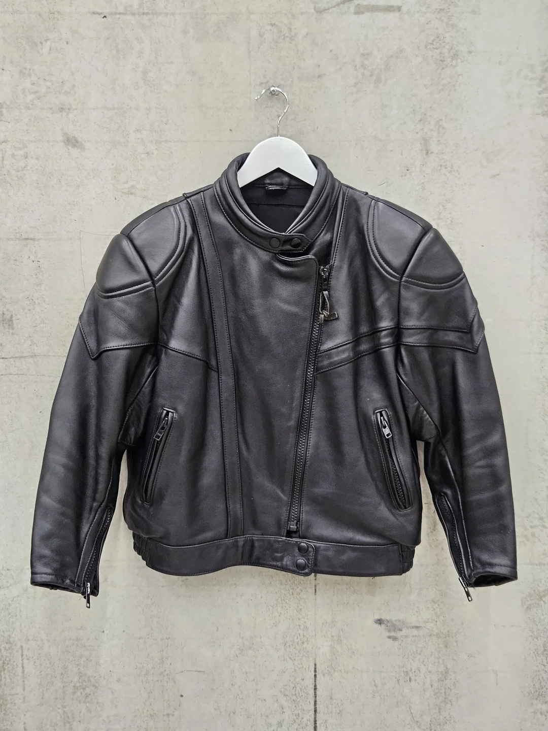 SANMARU Herren Leder Motorrad Jacket, schwarz - Gr. M – Bild 1