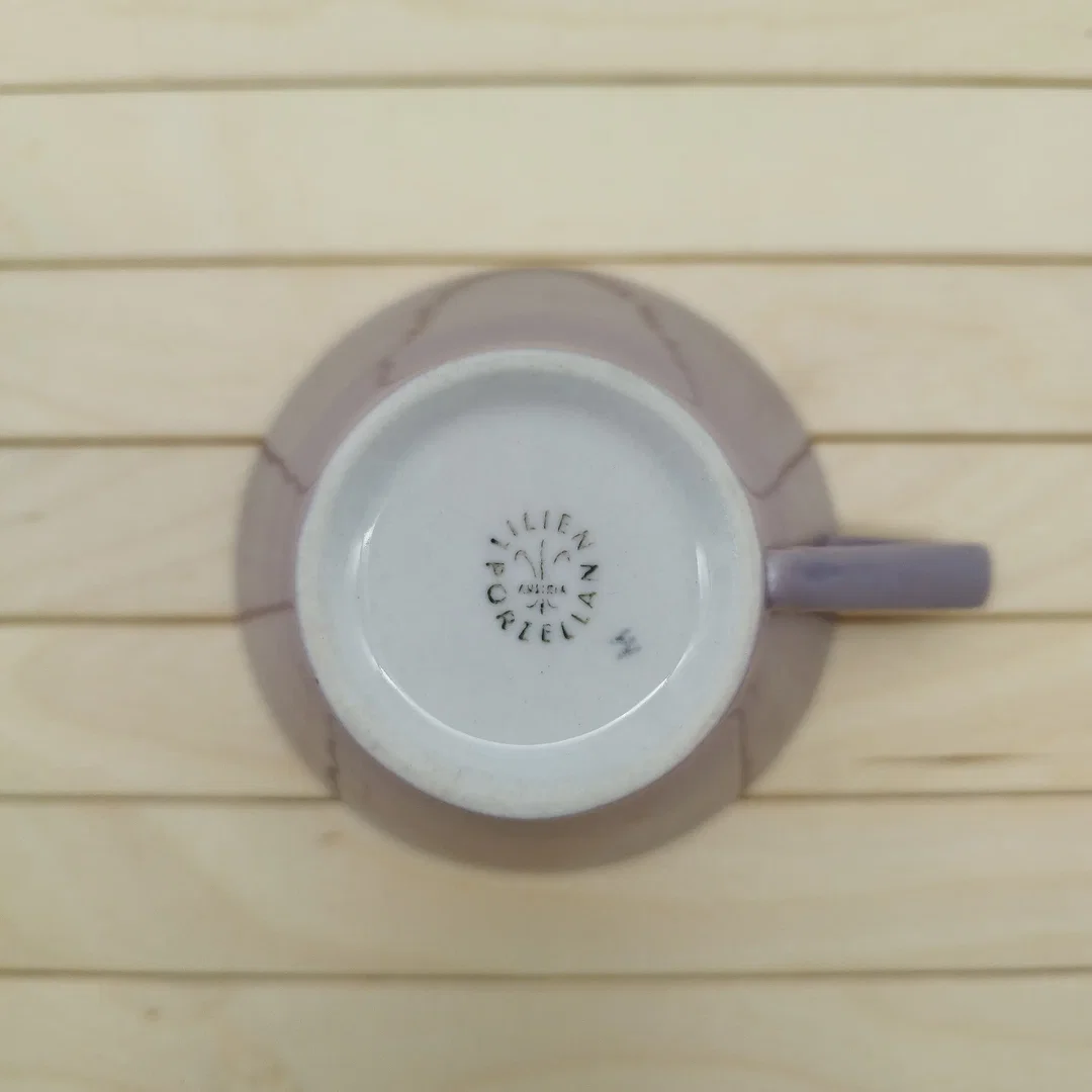 Kaffetasse 2‑tlg. Lilien Porzellan - Daisy, Lila  – Bild 4