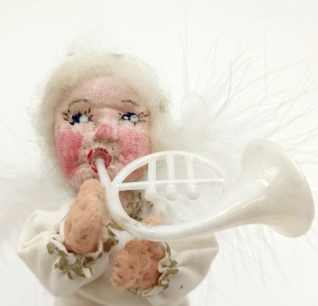 2er-Set Vintage-Engelfiguren im Stil von Ellie Riehl – Bild 3