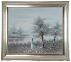 Ölgemälde Leinwand Silberrahmen | Einmaliges Unikat - Bild 1