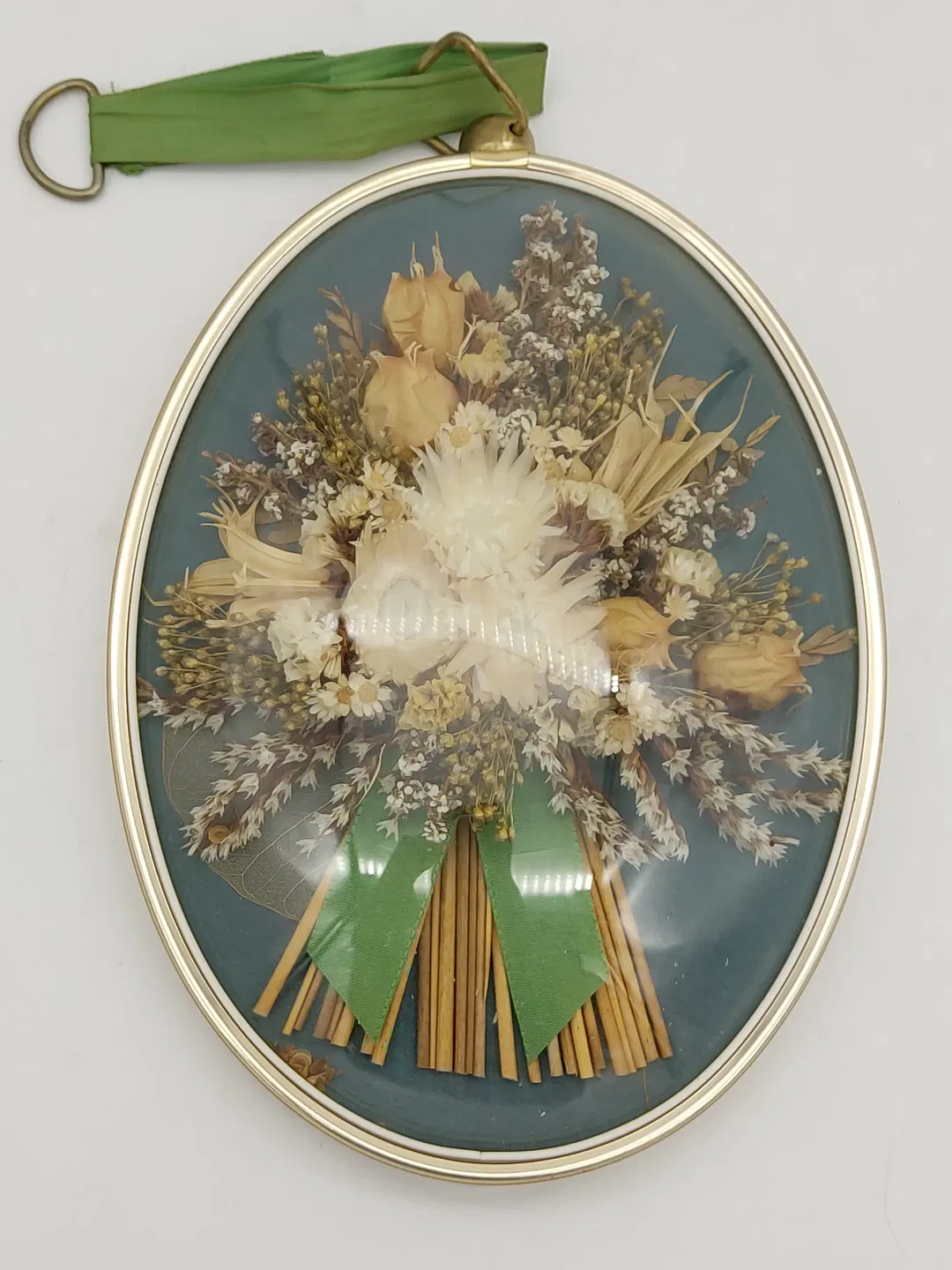 Vintage Wanddekor von CIDEART FLORAL DESIGN. Blumengesteck unter Glas - Bild 4