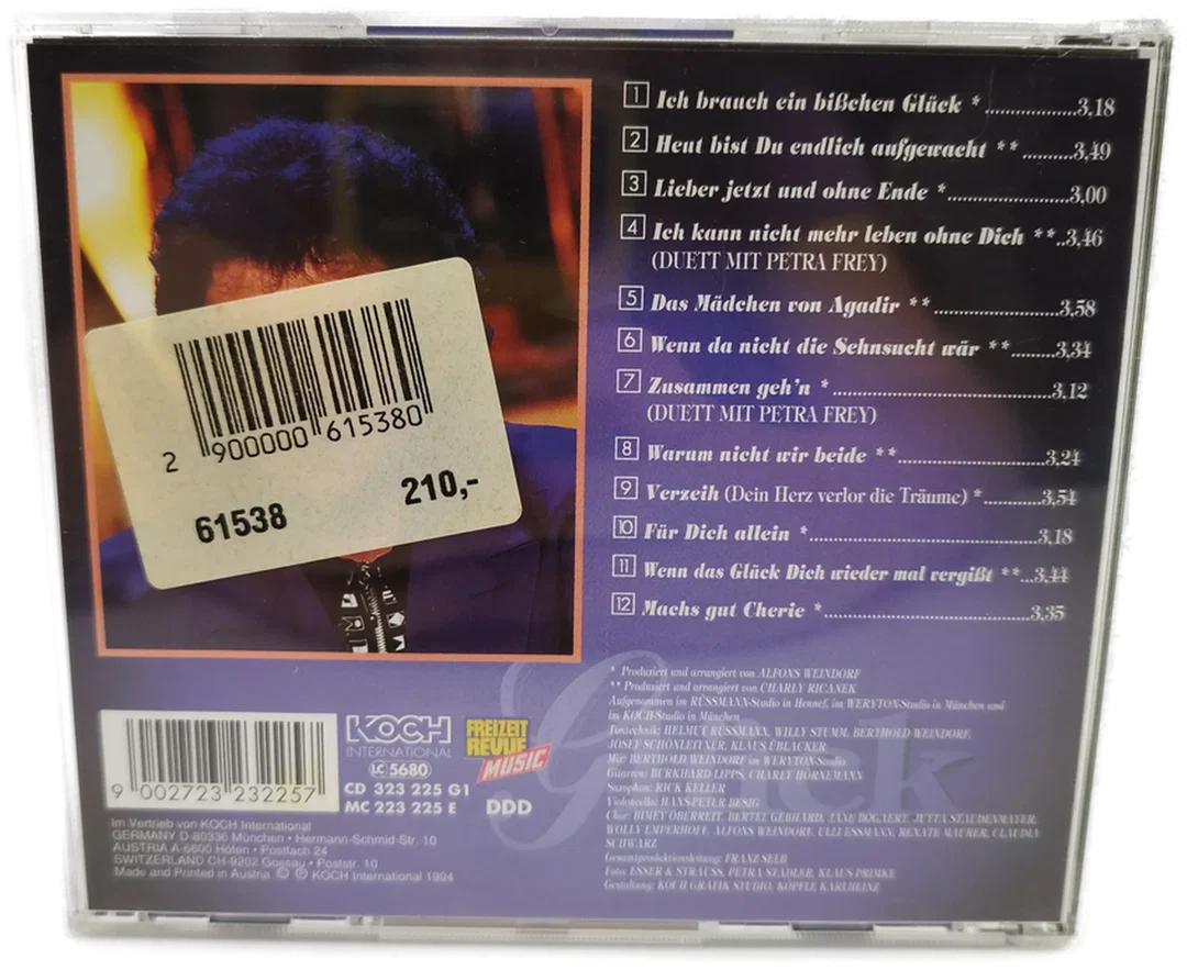 Andy Borg, Ich brauch ein bisschen Glück CD – Bild 2