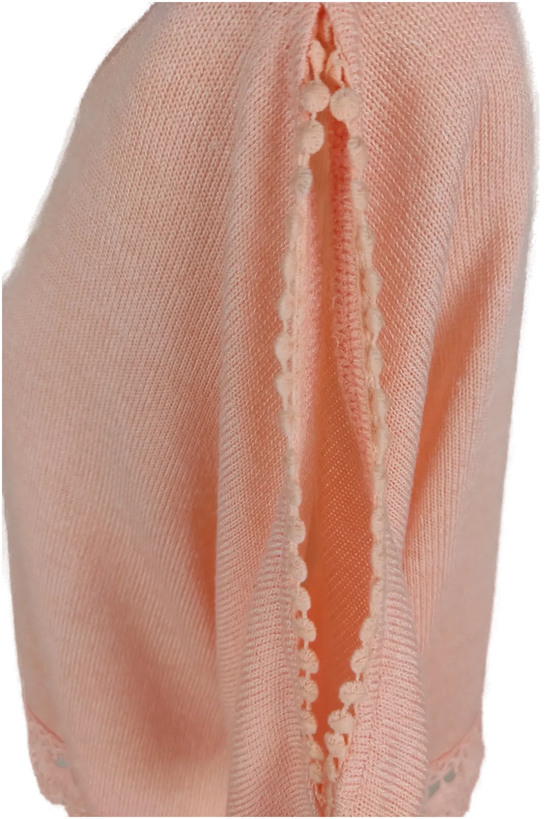 Pullover "Colloseum" kurzarm mit Rundhalsausschnitt, lachsmeliert, Größe L – Bild 5