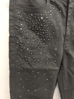 Hose mit Strass, skinny, Damen, Gr. 36, H&M - Bild 4