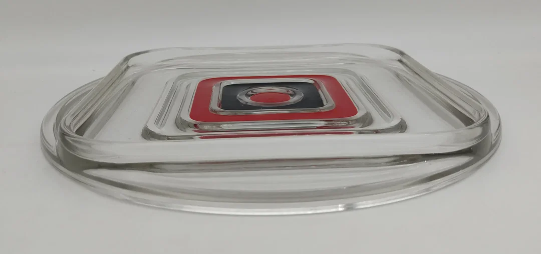 Vintage Große Servierplatte aus Glas. Ø30cm – Bild 3