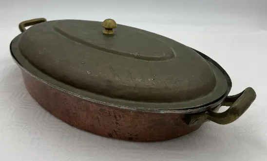 Vintage Kupferpfanne mit Deckel – Bild 3
