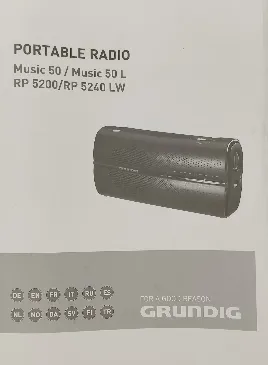 Grundig Musik 50 tragbares Radio mit Zubehör – Bild 3