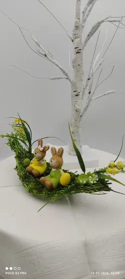 Osterdeko Keramik Hase & Eier | Ohne Baum - Bild 2