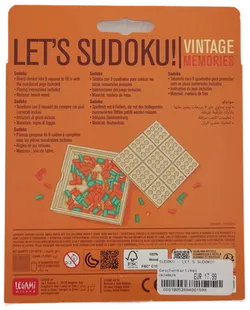 LEGAMI „Let’s Sudoku! – Vintage Memories“ Holz-Sudoku, Stecksteine im Blister - Bild 3