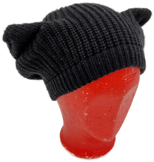 Haube "Beanie", schwarz, gestrickt – Bild 2