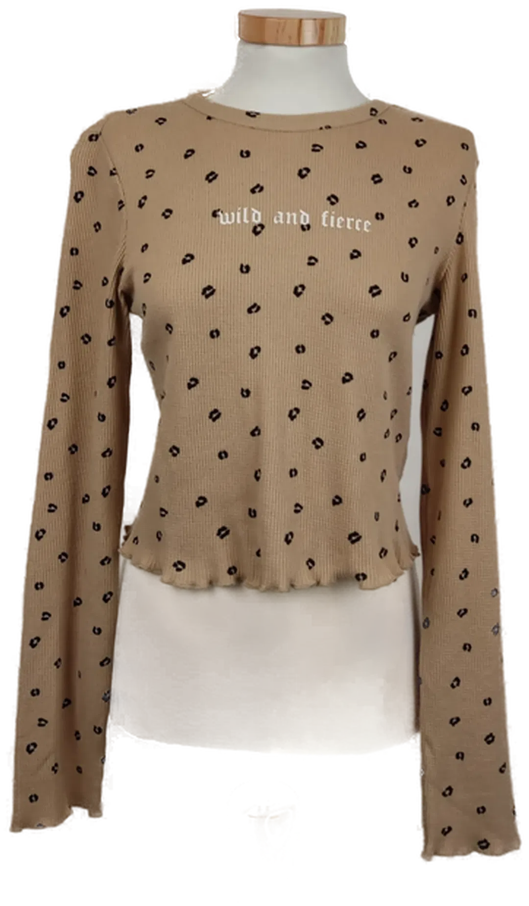 Bershka Damen Shirt Beige Gr. M - Bild 1