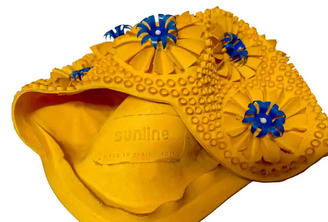 Vintage Badehaube Sunline Made in Spain mit 3D-Blumendekor – Bild 2