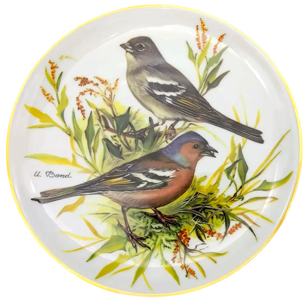 Hutschenreuther Sammelteller 1988 - „Buchfink“ von Ursula Band (Teller 3422 B) - Bild 1