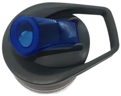 2 Stück Trinkflaschen mit Früchtebehälter mit grünem und blauem Verschluss (je 700ml) - Bild 4