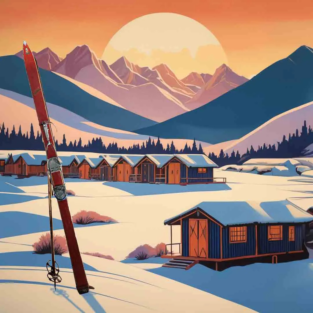 Ski Vintage Set: Hagan Skier mit Geschichte, Bindung und Stöcken – Bild 8