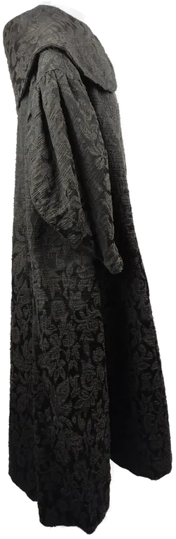 Damenmantel Vintage sehr schweres Material schwarz- L/XL - Bild 3