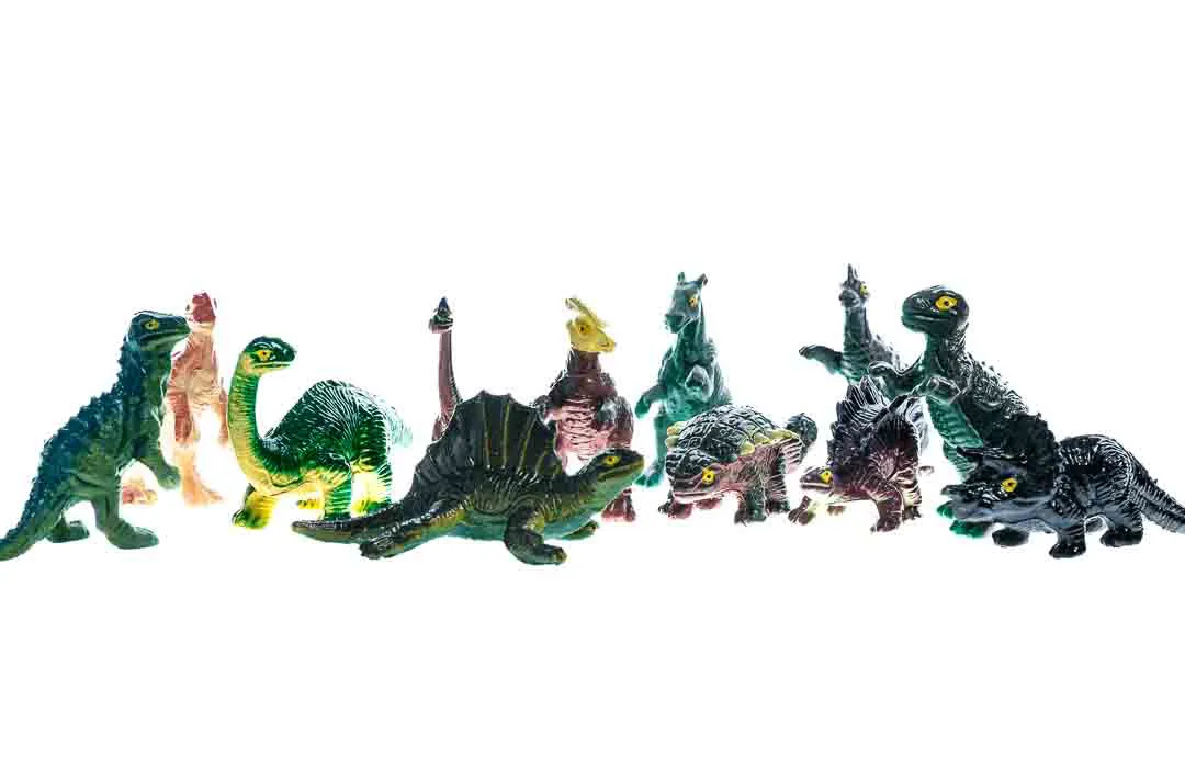 Kleine Dinosaurier Figuren aus Gummi ca 6cm Konvolut 12 Stück  – Bild 2