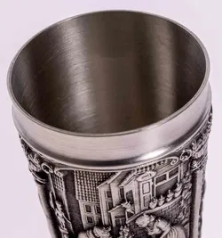 Handgegossener Zinnbecher 95% Anteil - Bild 4