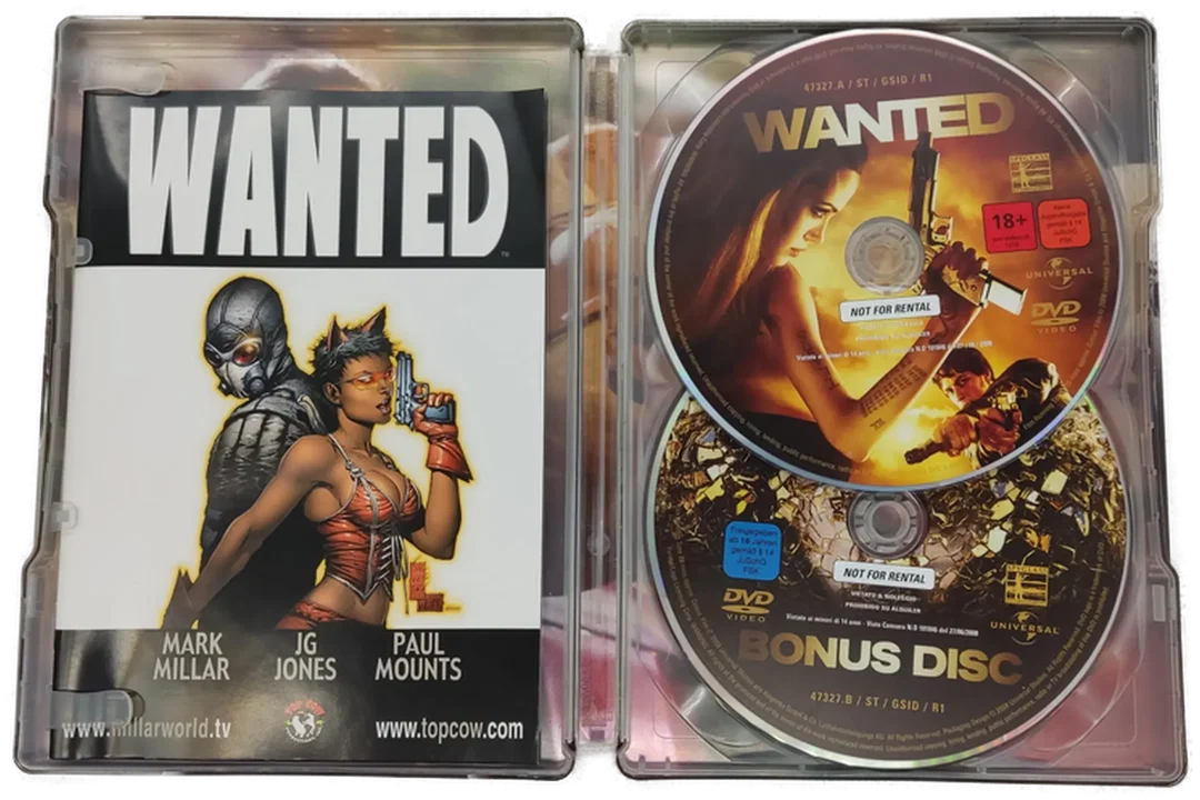 DVD WANTED Angelina Jolie, James McAvoy and Morgan Freeman "Special Edition Steel Box" – Bild 2