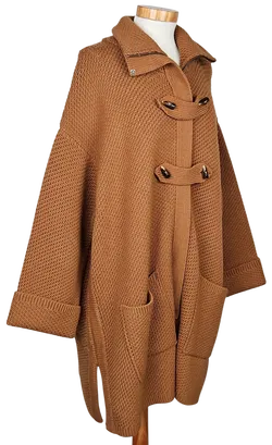 STEFANEL Damen Strickmantel, braun - Gr. S  - Bild 3