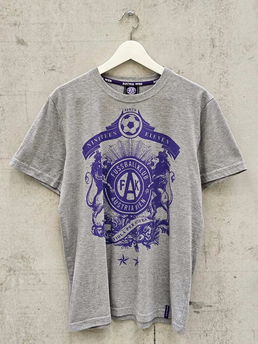 Austria Wien Fanshirt Herren, grau - Gr. L – Bild 1