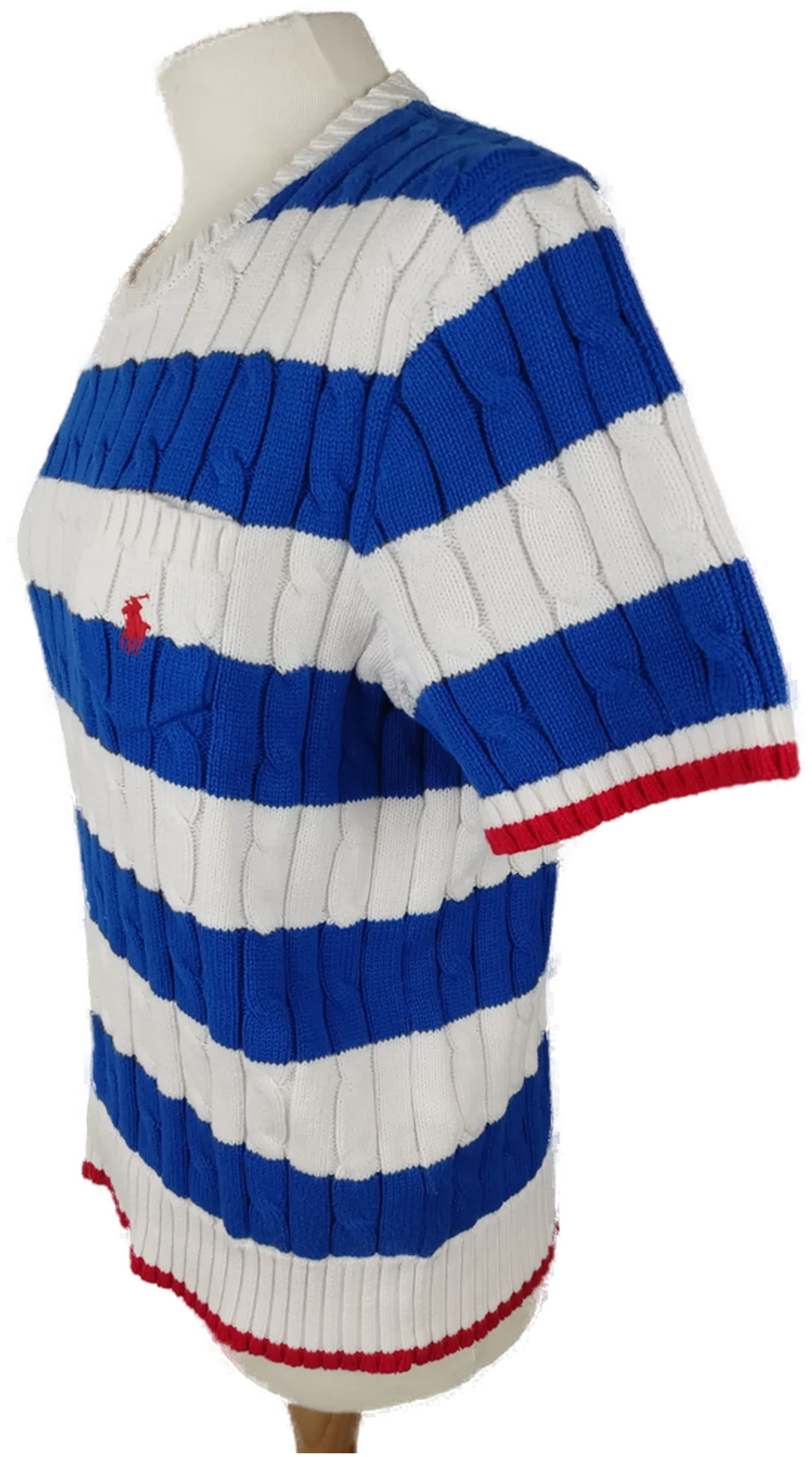 Polo Ralph Lauren Kurzarm Strickpullover Gestreift | Wie Neu Größe M/38 – Bild 4