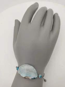 COCCINELLE Gliederkette-Armband mit Achat-Anhänger in Schachtel | Italienischer Chic - Bild 5