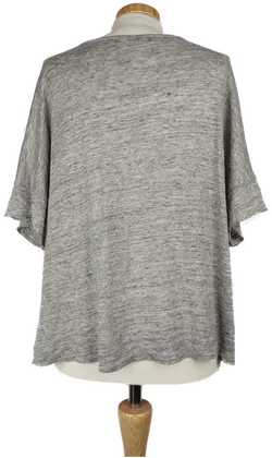 Mango Damen T-Shirt grau meliert - S/36 - Bild 3