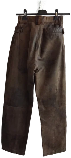 Lar Damen Trachtenhose Echtleder braun - Gr. 36 - Bild 2