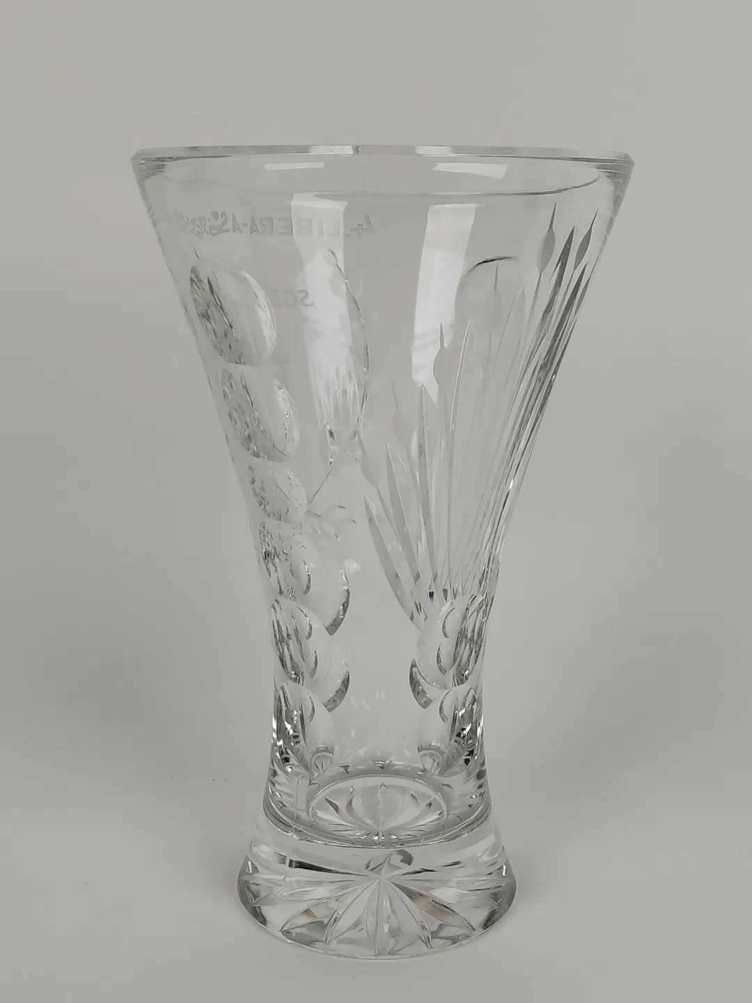 Große Glasvase, geschliffen - Bild 3