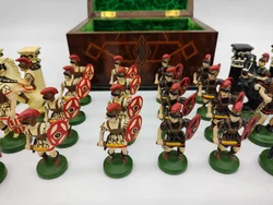 Römisches Vintage Schachset aus Metall - Bild 2