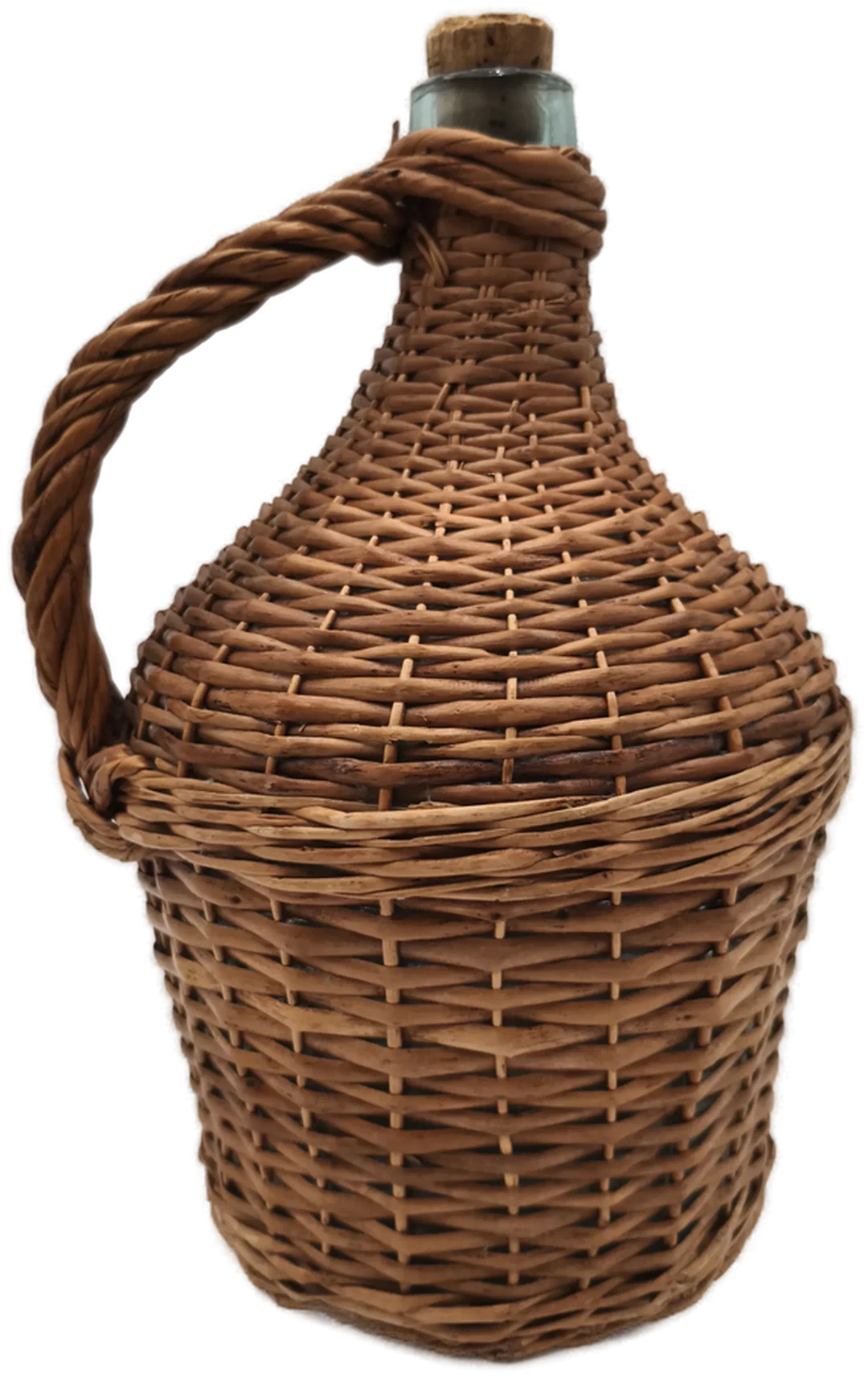 schöne Korbflasche, Vintage - Bild 4